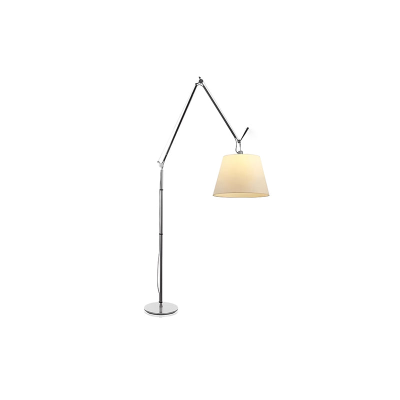 Lámpara de pie con brazo articulado Belmora – con pantalla de pergamino beige de 36 cm