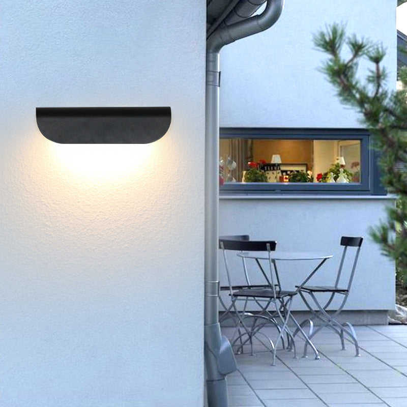 Ilsura - Aplique de Pared Exterior LED Curvo de Luz Indirecta Moderno