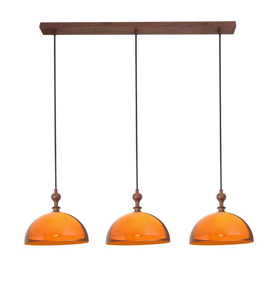 Lámpara colgante de 3 luces Bóveda sobre una mesa de comedor – imagen 8