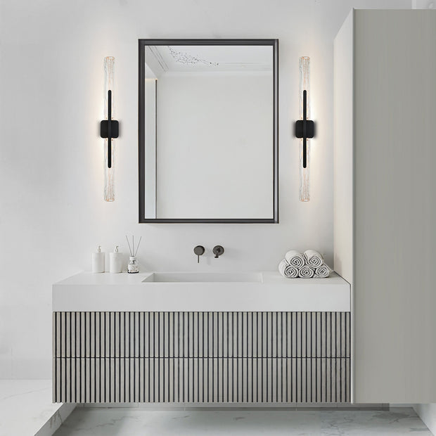 Aplique de pared LED vertical Ondera – negro 91 cm