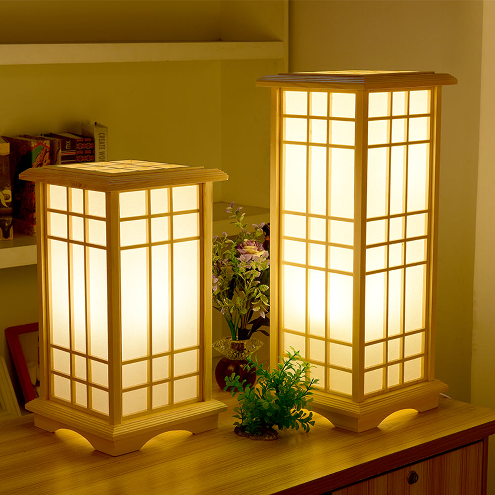 Lámpara de mesa farol japonés Lotami – en dos alturas