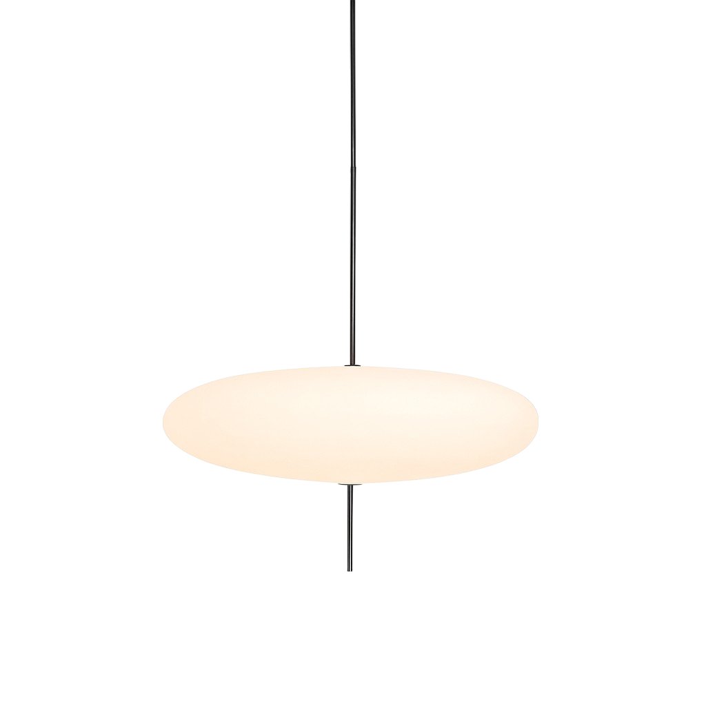 Lámpara colgante de disco Opalia – blanco