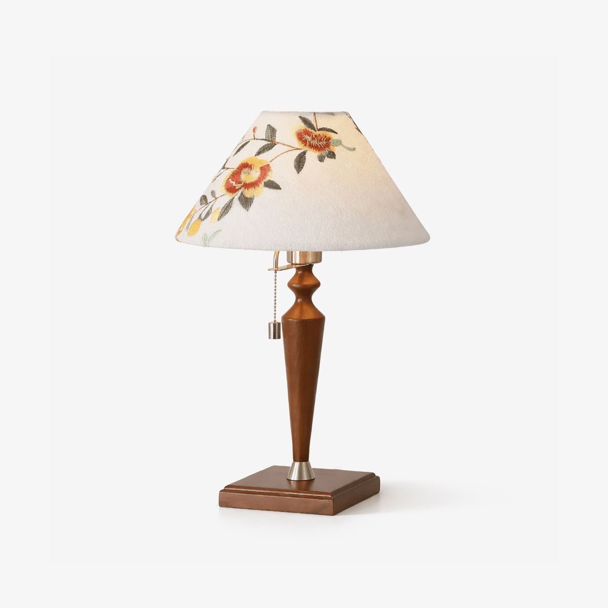 Lámpara de mesa con pantalla de flores bordadas Dovela – vista principal
