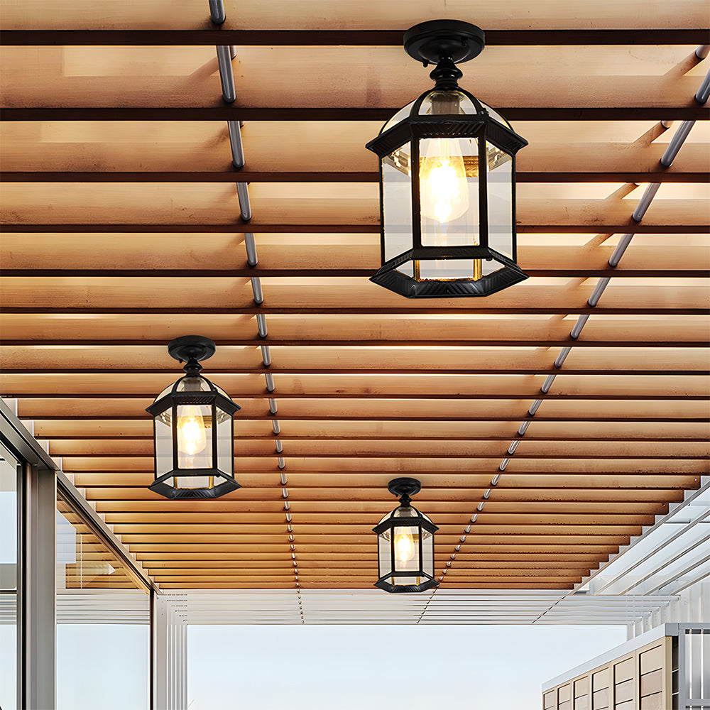 Farol de techo exterior Igena – modelos de techo bajo una pérgola