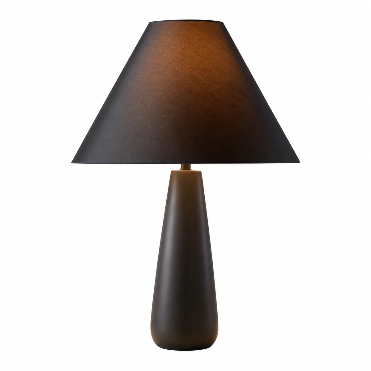 Lámpara de mesa minimalista Cenara – base de hormigón negra