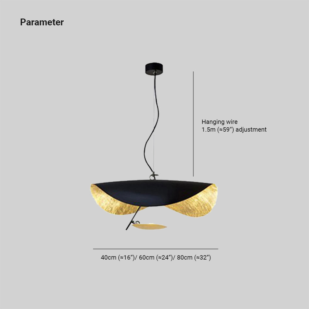 Lámpara colgante en forma de hoja Lotena sobre una mesa de comedor – imagen 4