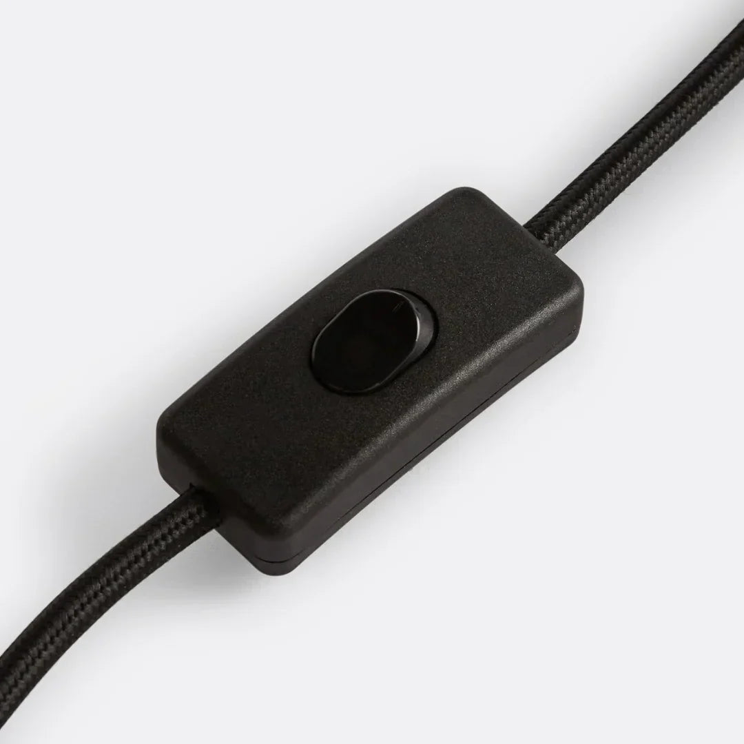 Lámpara de mesa seta de vidrio Feluna – detalle del interruptor en el cable