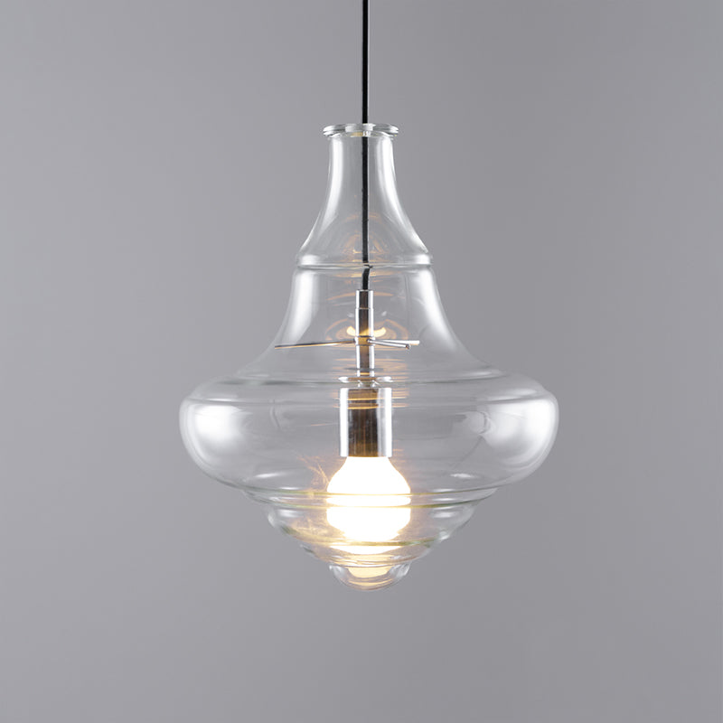Lámpara colgante de cristal Fluvia – Ø 30 × 35 cm