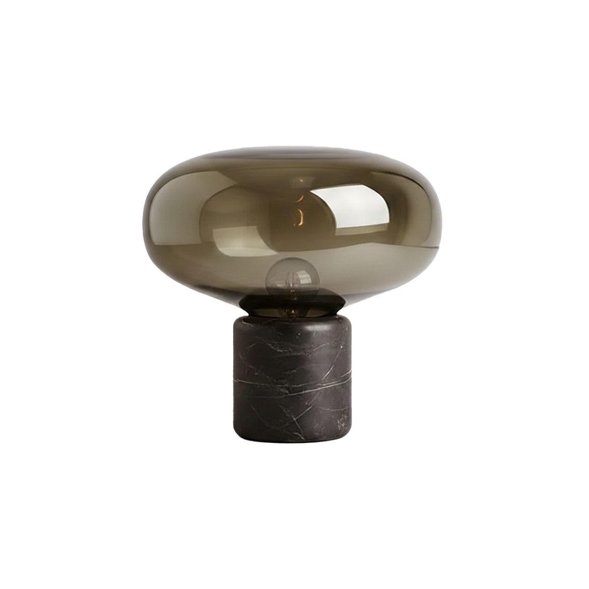 Lámpara de mesa de mármol y cristal Kupola – vista principal