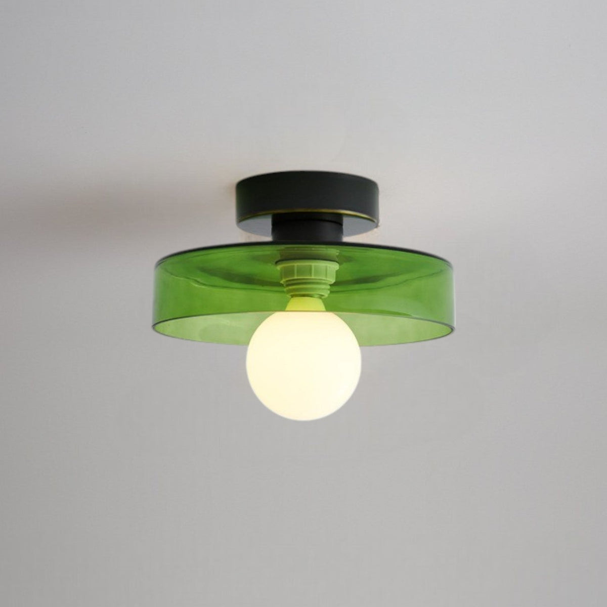 Lámpara de techo Bauhaus Mondela – negro y verde