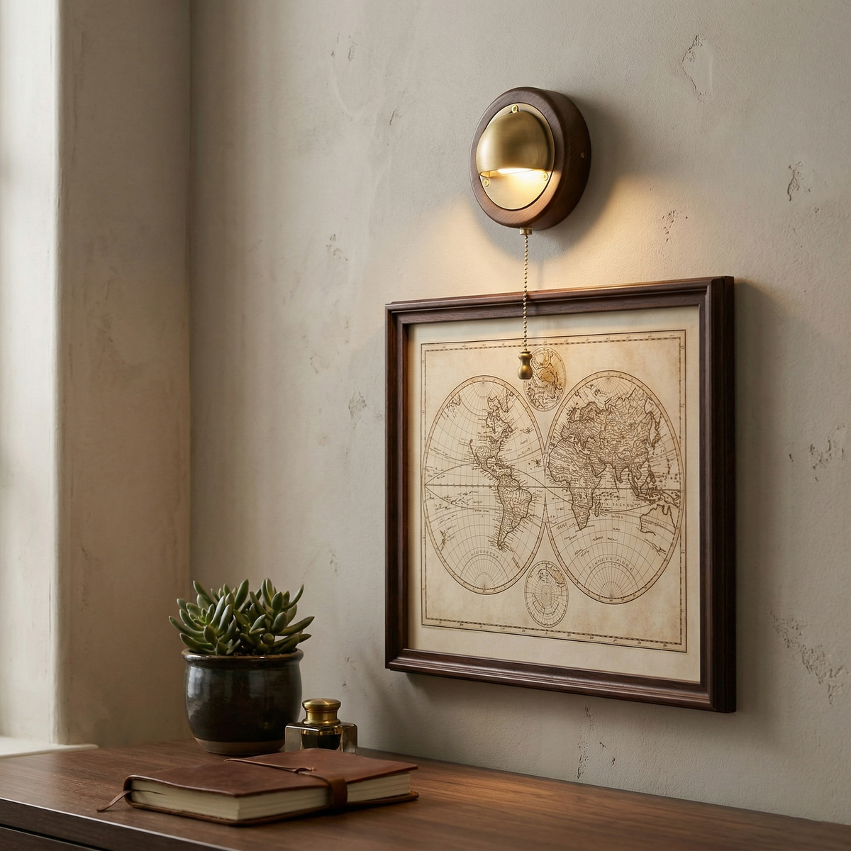 Aplique de pared de madera Fresna – vista principal