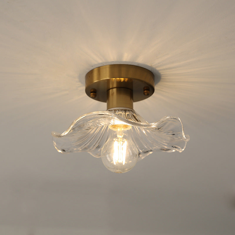 Plafón LED de cristal Jazmira – cristal transparente