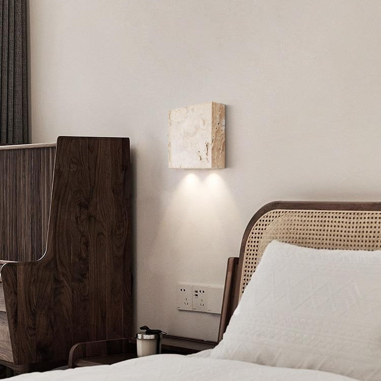 Lunara - Lámpara de Pared LED en Piedra Natural y Vidrio