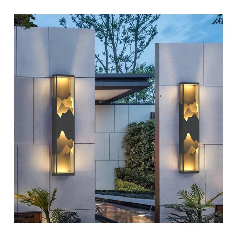 Aplique de pared exterior Negala en una fachada moderna – imagen 4