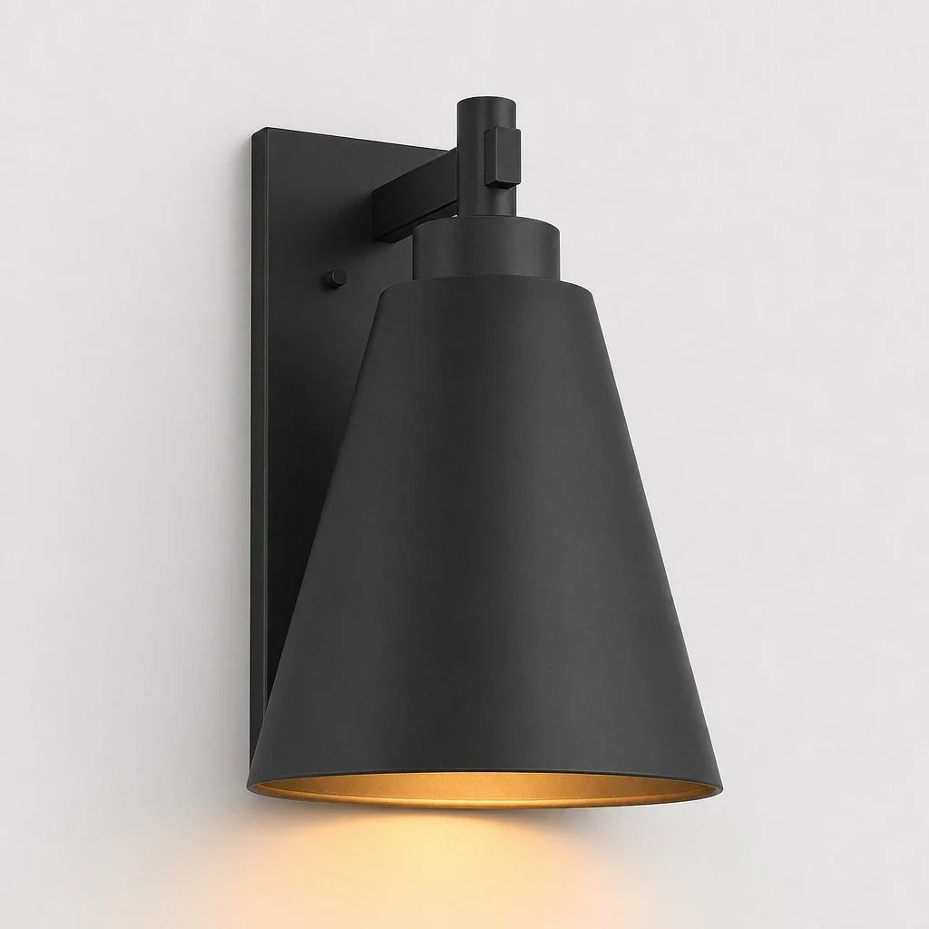 Aplique de pared exterior Jodela – negro mate encendido