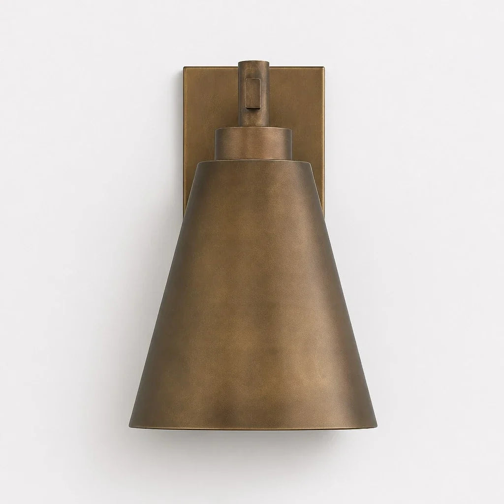 Aplique de pared exterior Jodela – bronce envejecido de frente