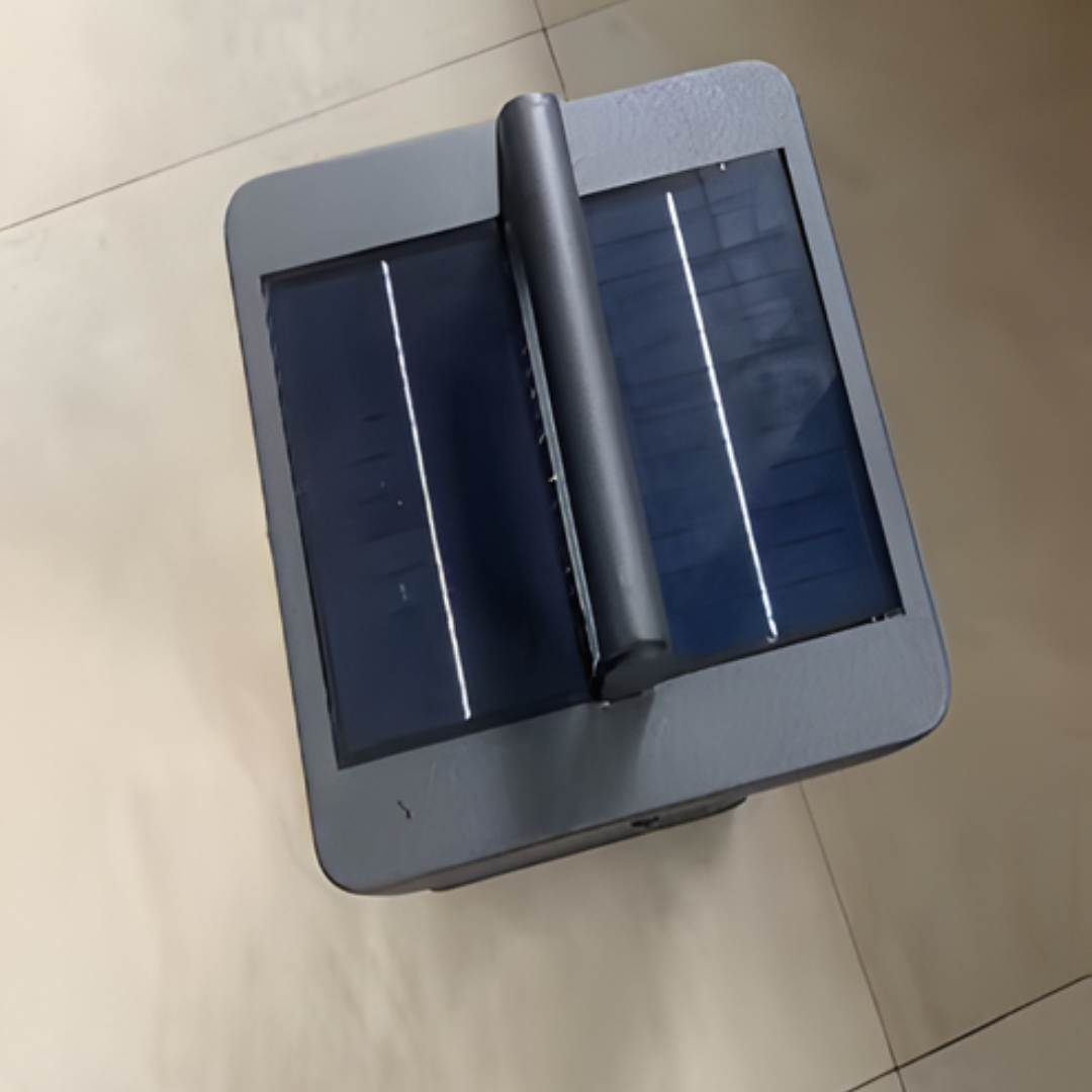 Farol de suelo exterior Jolina – panel solar de la tapa