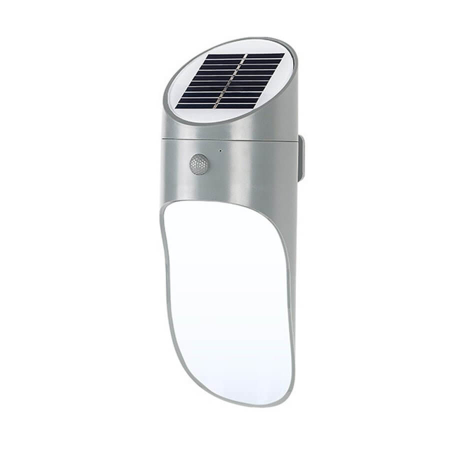 Aplique solar de pared exterior Kilama – gris luz fría
