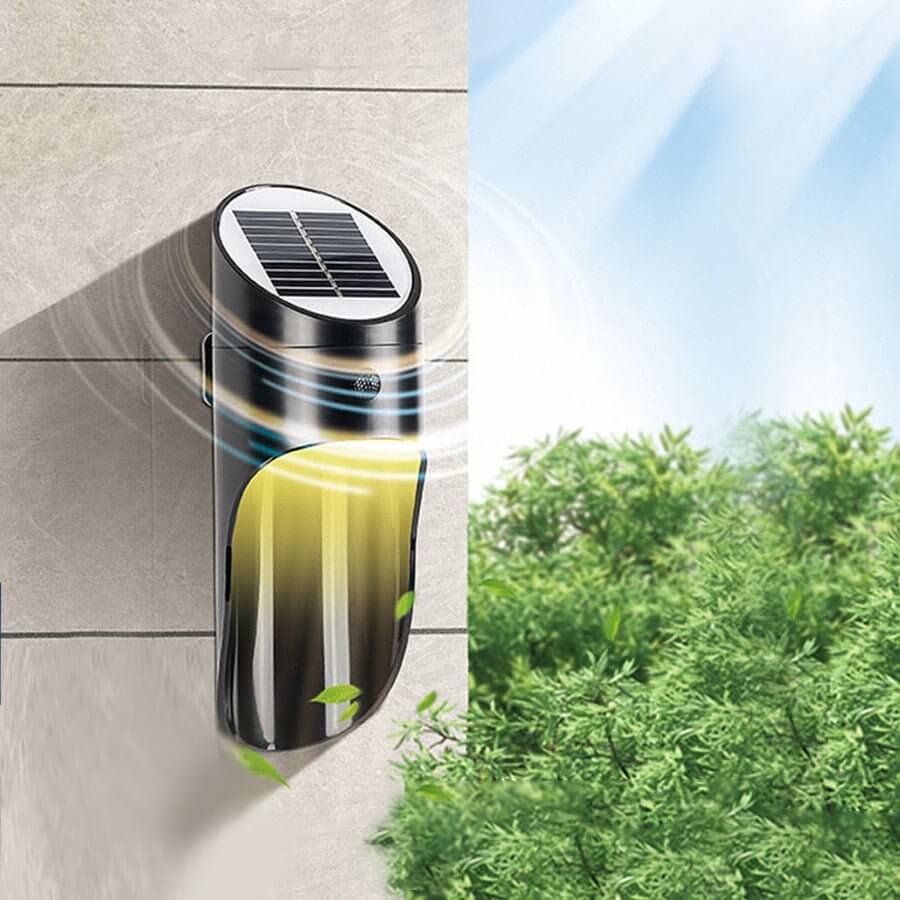 Aplique solar de pared exterior Kilama en una fachada – imagen 11
