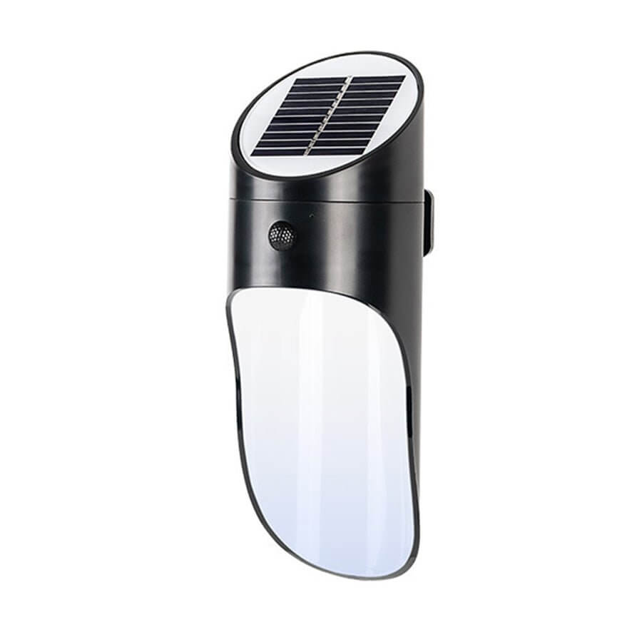 Aplique solar de pared exterior Kilama – negro luz fría