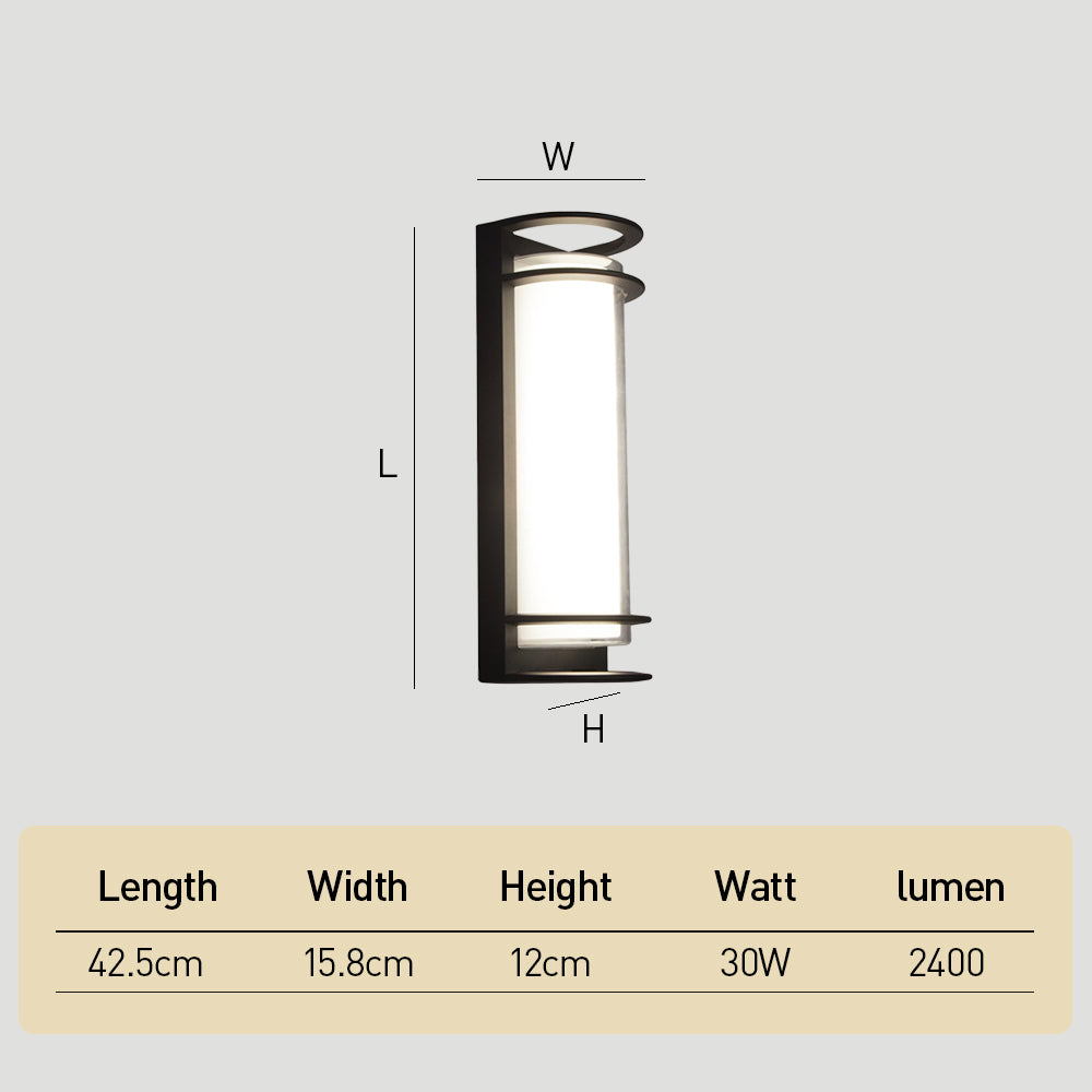 Aplique de pared exterior Kolanda – medidas del aplique