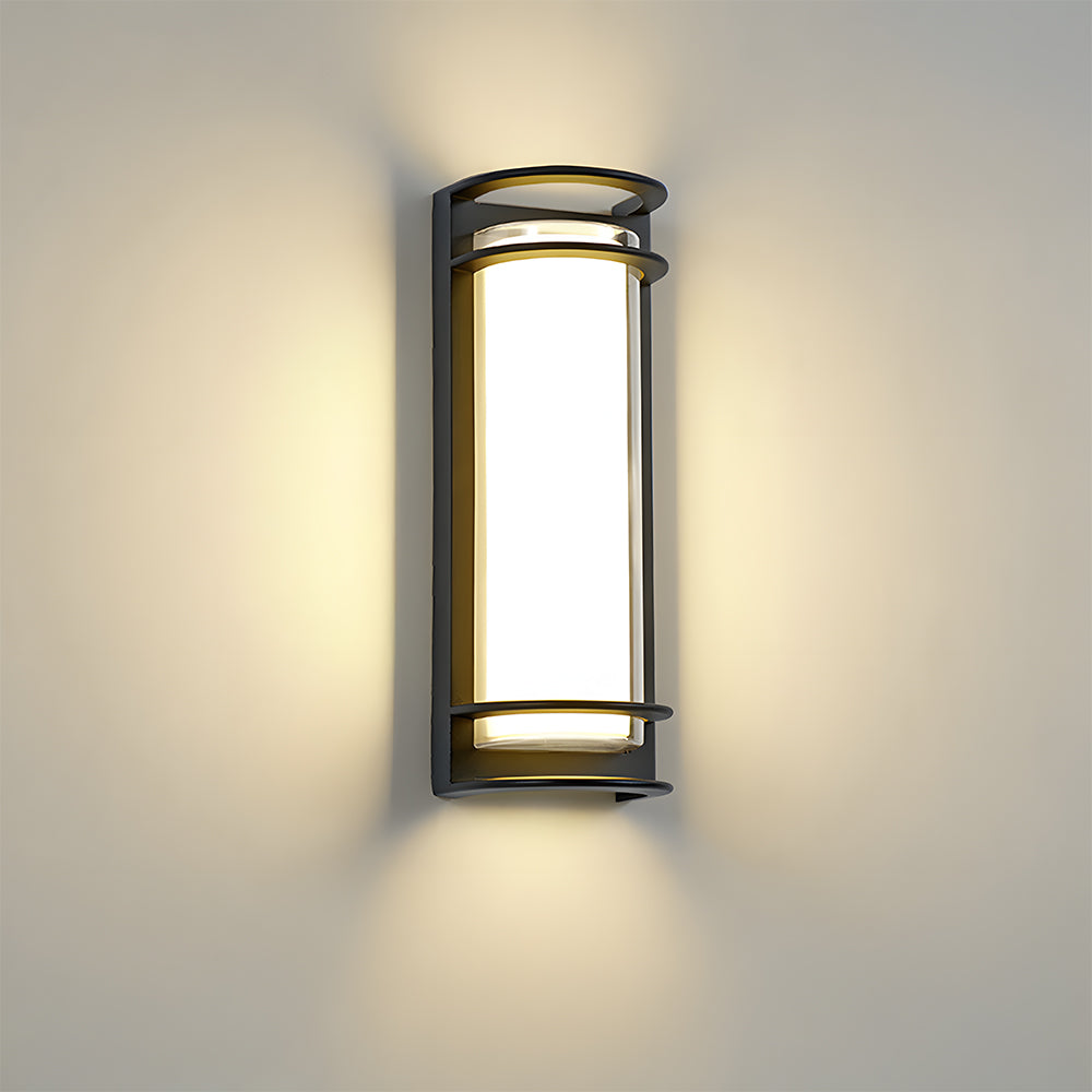 Aplique de pared exterior Kolanda – marco abierto con luz cálida