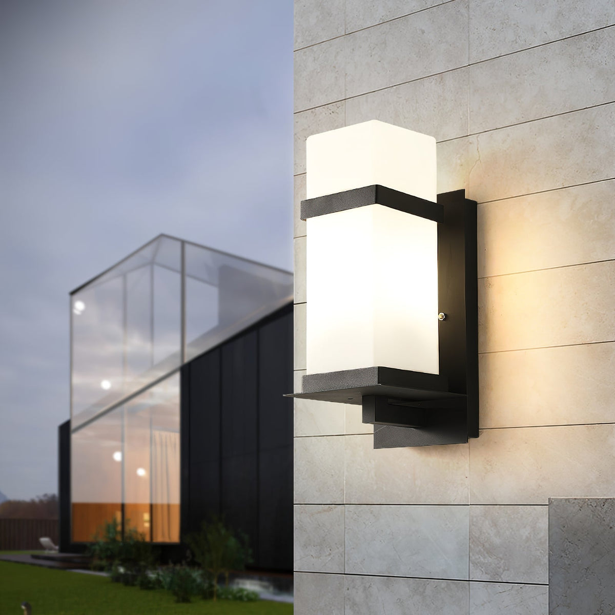 Aplique de pared exterior Lacira en una fachada – imagen 6