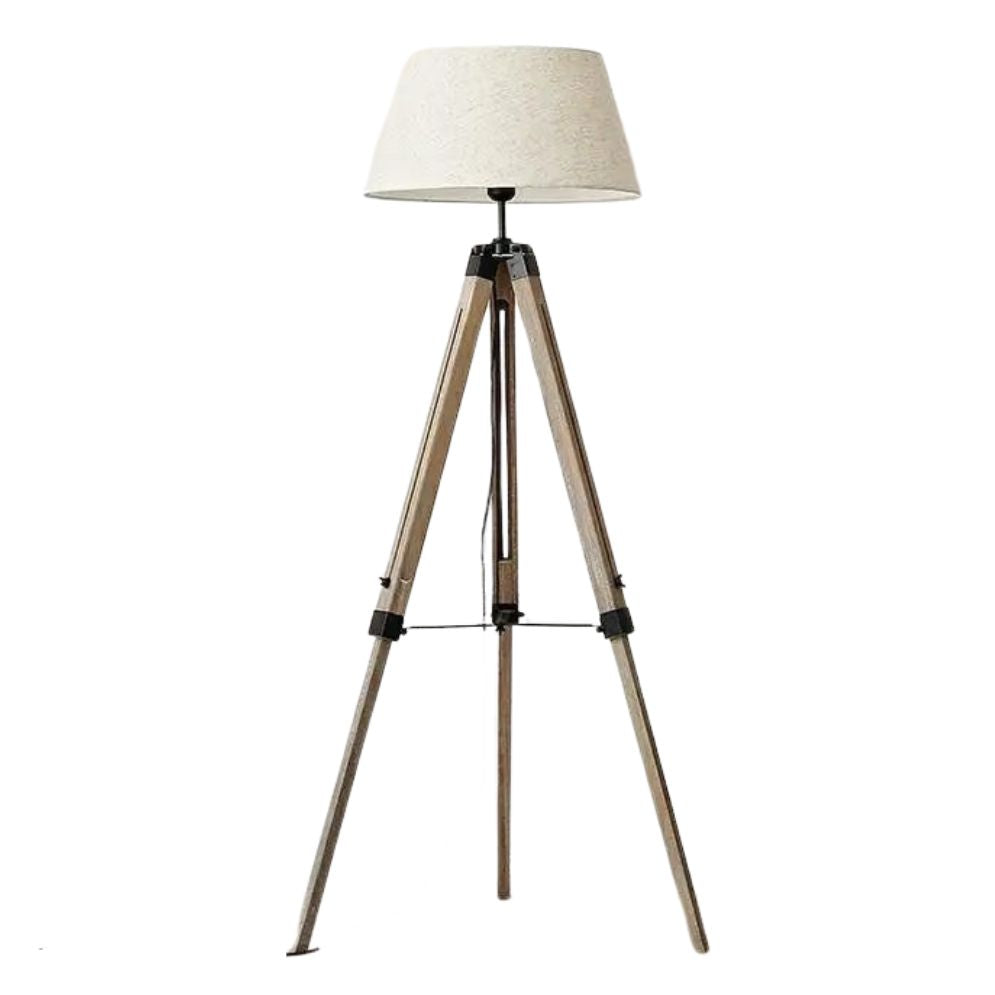 Lámpara de pie trípode de madera Simarel – vista principal