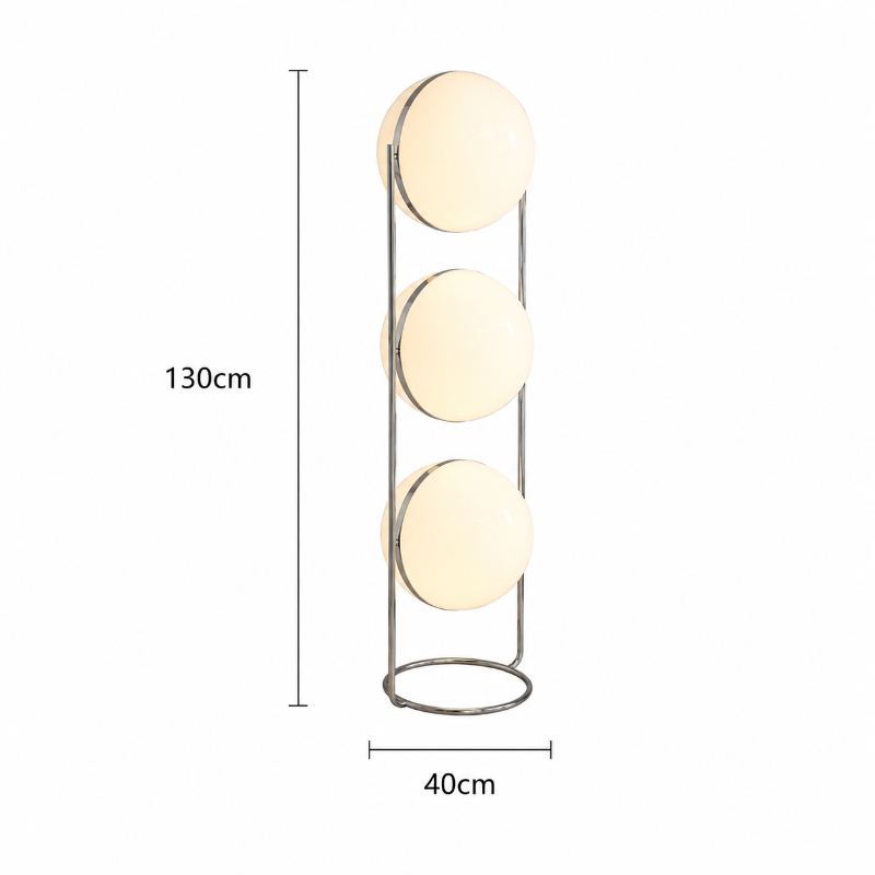Lámpara de pie de globos Yaluna – modelo de 3 globos de 130 cm