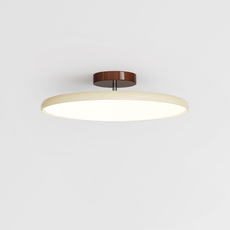 Lámpara de techo orientable Vaivén – beige, Ø 40 cm