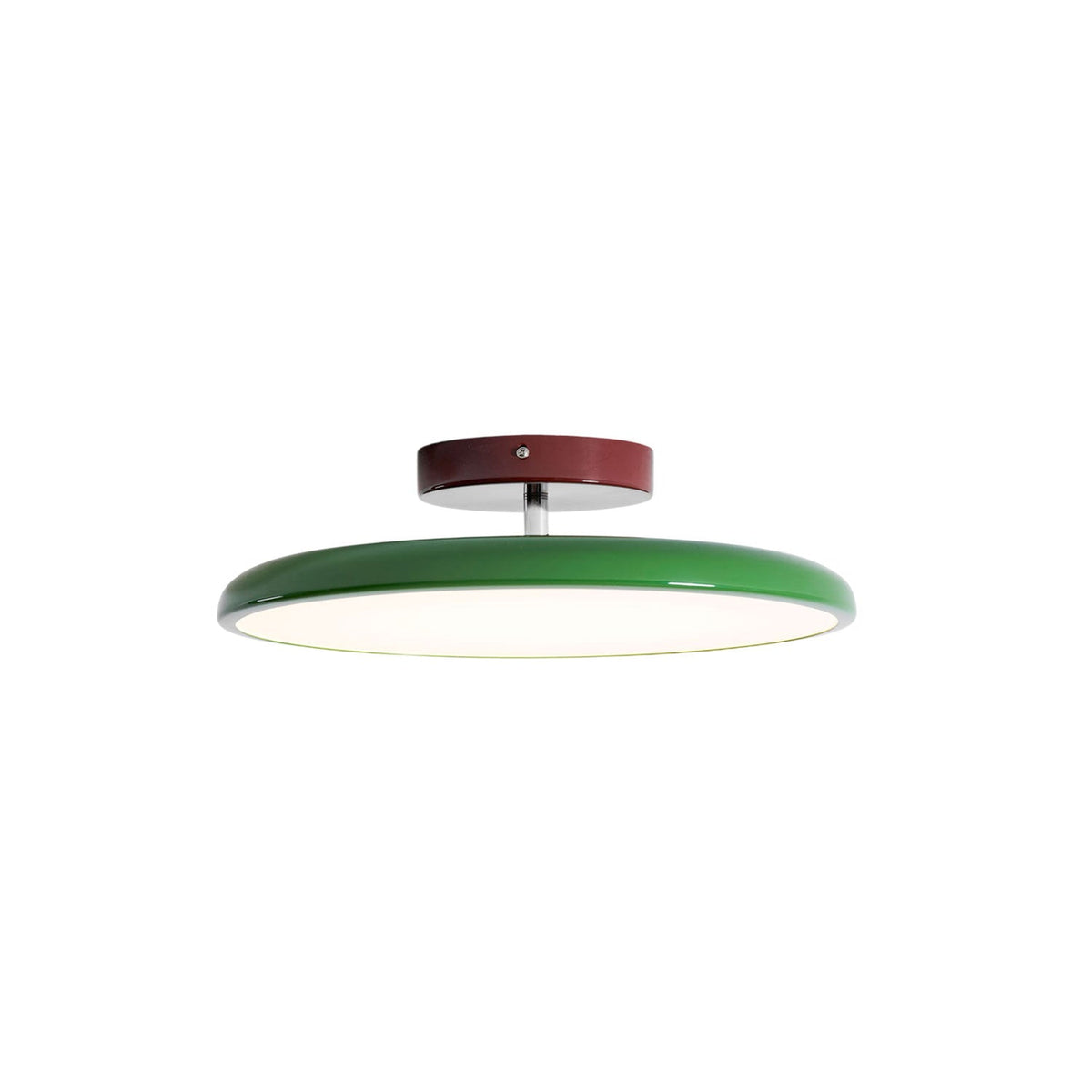 Lámpara de techo orientable Vaivén – verde, Ø 30 cm