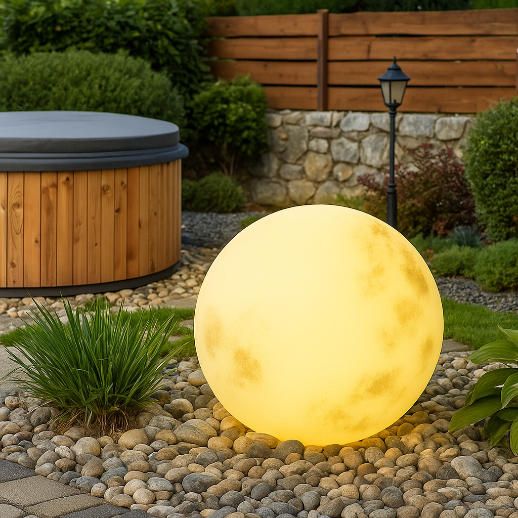 Lámpara luna LED para jardín Selene – vista principal