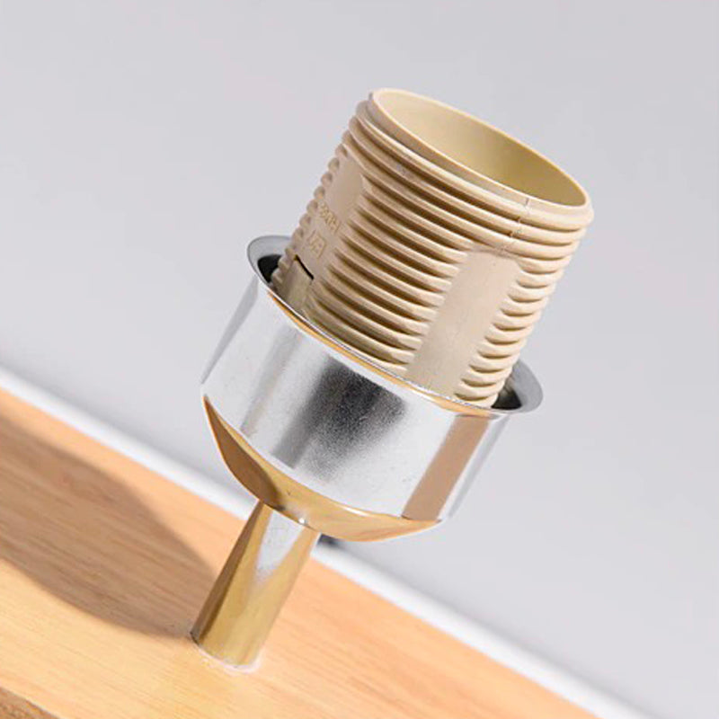 Lámpara de mesita de madera Hayuna – detalle del casquillo E27
