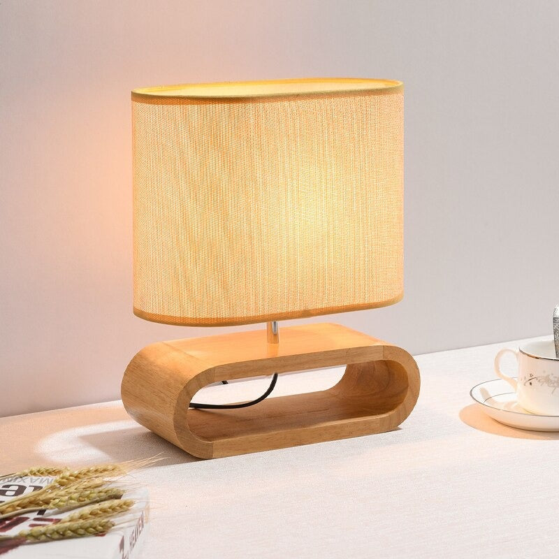 Lámpara de mesita de madera Hayuna – vista principal