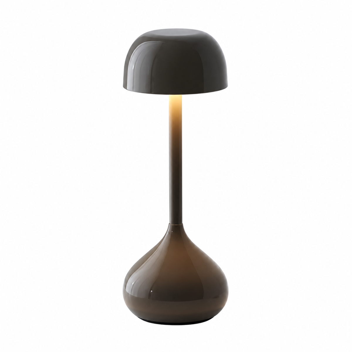 Lámpara de mesa LED recargable Dagota – gris liso