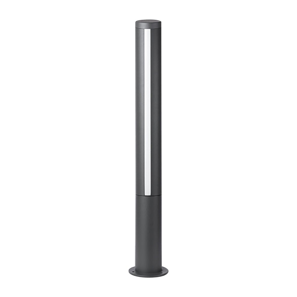 Baliza de jardín LED Juncela – columna negra vista completa