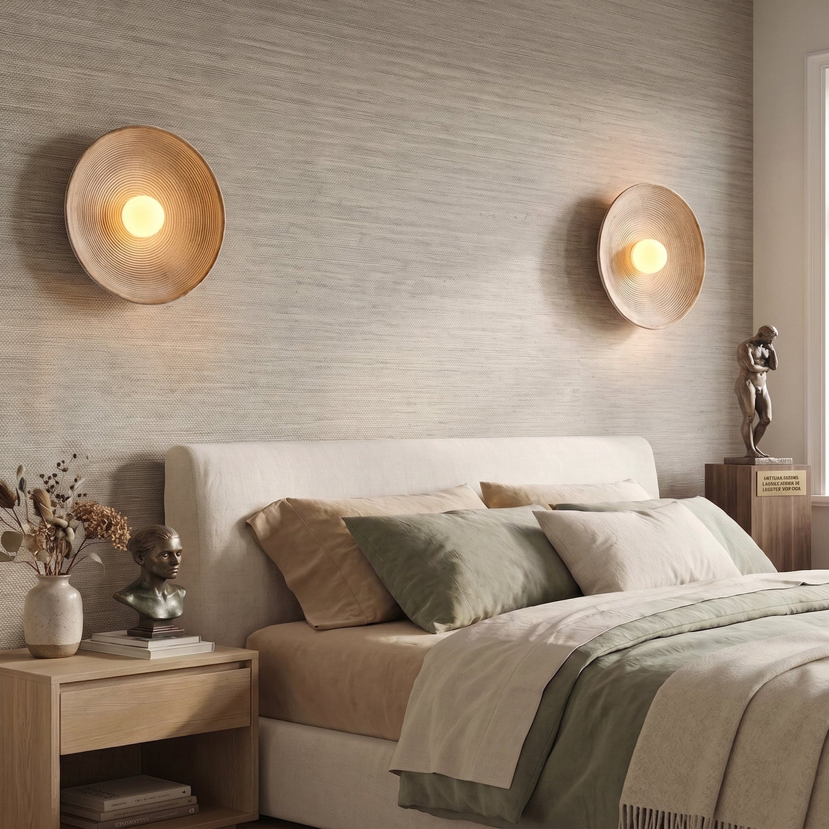 Aplique de pared estilo japonés Cedrina en un comedor japandi – imagen 6