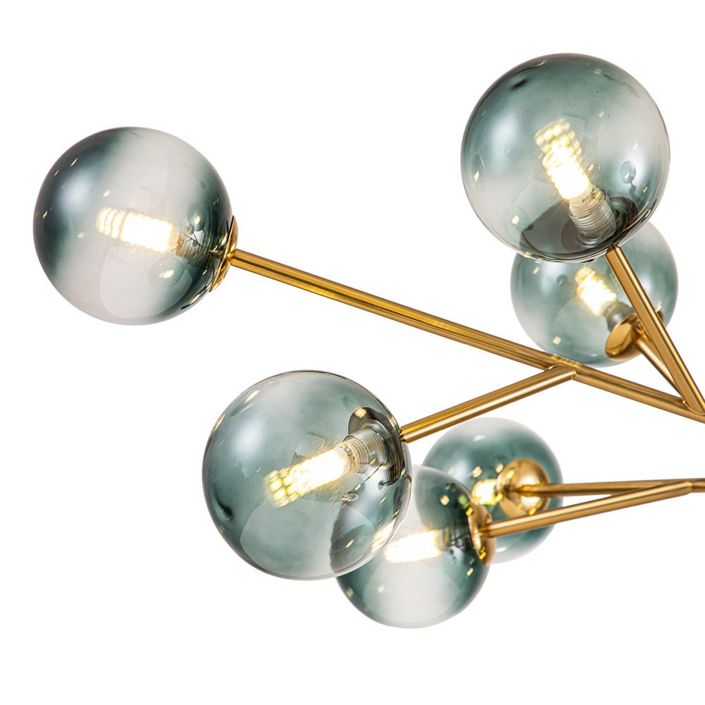 Lámpara de araña sputnik Marela en un comedor de estilo mid-century – imagen 8