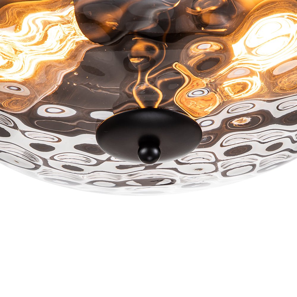 Plafón de cristal martelé Undela en un recibidor luminoso – imagen 12