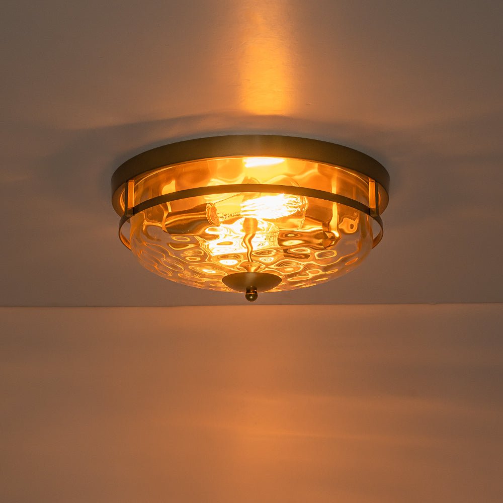 Plafón de cristal martelé Undela en un recibidor luminoso – imagen 19