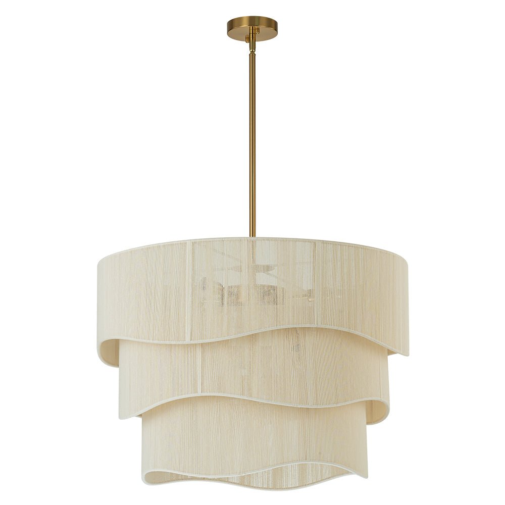 Lámpara colgante de hilo tejido Trenzela en un comedor de estilo boho – imagen 11