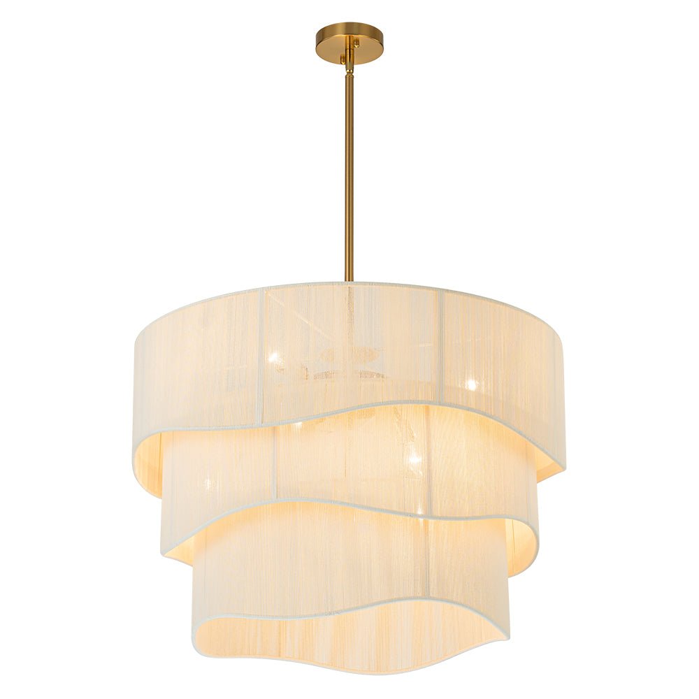 Lámpara colgante de hilo tejido Trenzela en un comedor de estilo boho – imagen 12