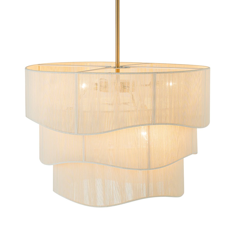 Lámpara colgante de hilo tejido Trenzela en un comedor de estilo boho – imagen 14
