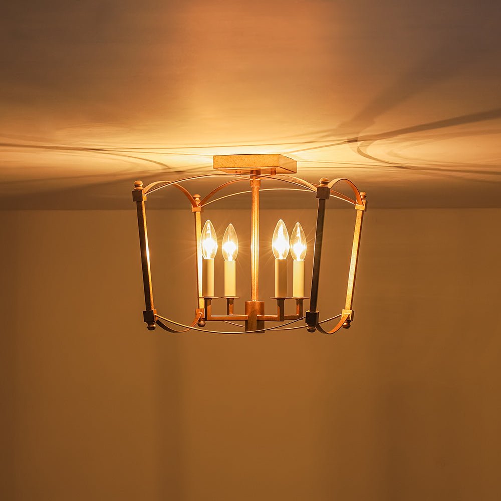 Lámpara de techo farol Torrela en un recibidor clásico – imagen 12
