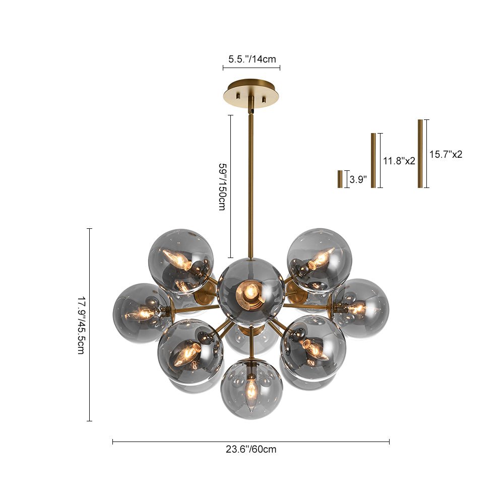Lámpara de araña sputnik Humela en un comedor elegante – imagen 18