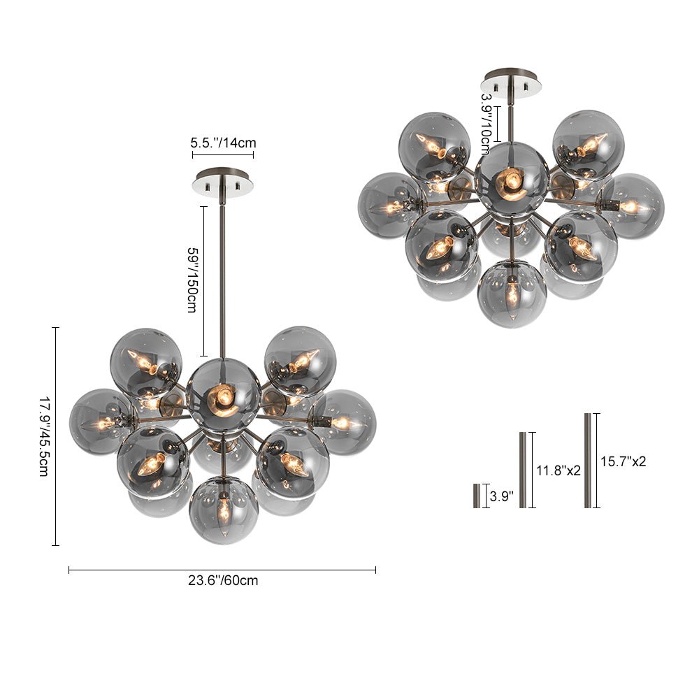 Lámpara de araña sputnik Humela en un comedor elegante – imagen 14