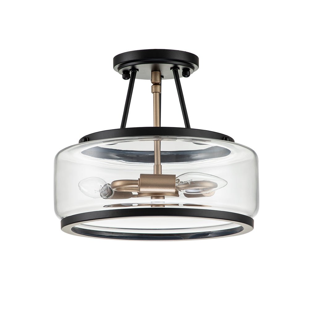 Lámpara de techo de cristal Bombela en una cocina de estilo rústico – imagen 5