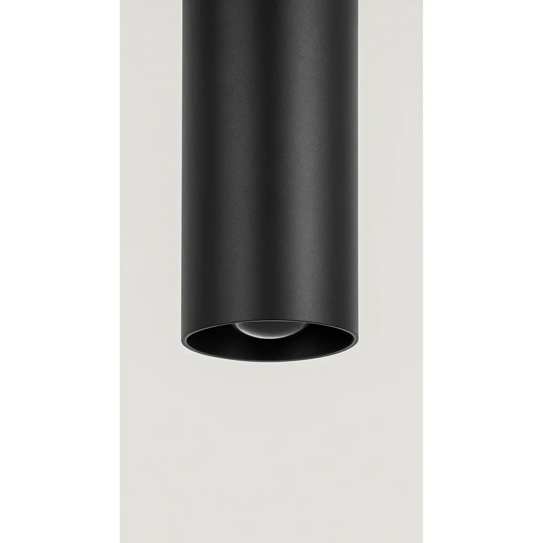 Aplique de pared exterior Mecira – cilindro negro visto desde abajo