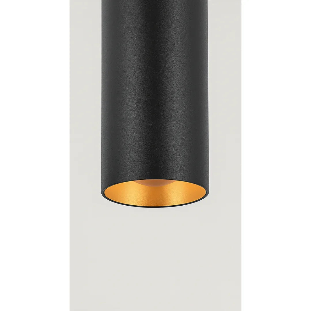 Aplique de pared exterior Mecira – negro con interior dorado