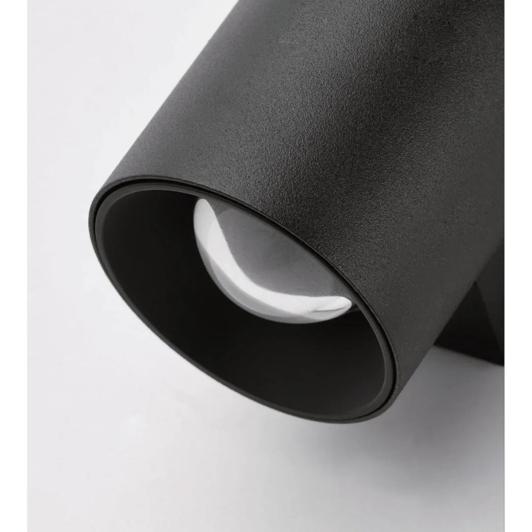 Aplique de pared exterior Mecira – detalle de la lente
